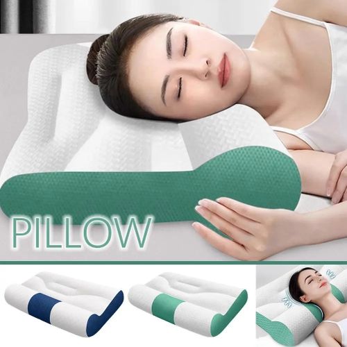 Special Traction Cervical Pillow For Adults - 50*30cm -Whit& Blue