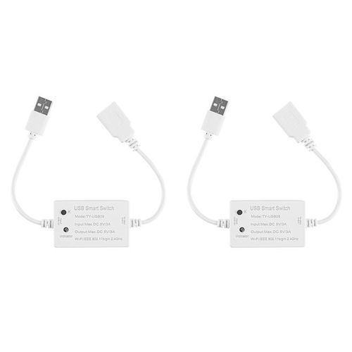 2x Tuya Usb Smart Switch Wifi Controller Breaker Timer Smart Life For Usb Appliances For Alexa Google Home