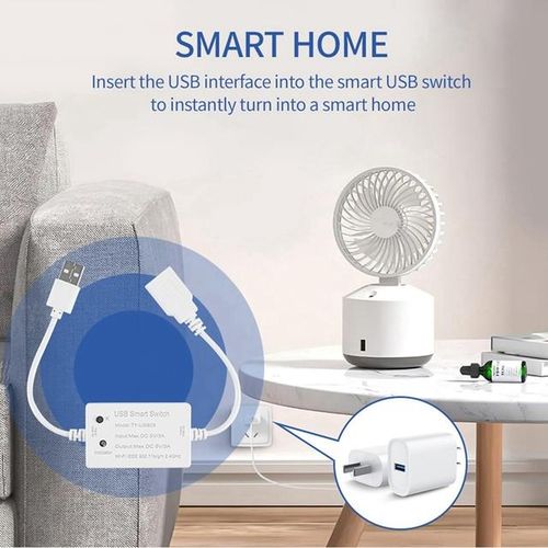2x Tuya Usb Smart Switch Wifi Controller Breaker Timer Smart Life For Usb Appliances For Alexa Google Home