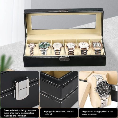 6 Slots Watch Storage Box, Rings, Bracelets, Display Box