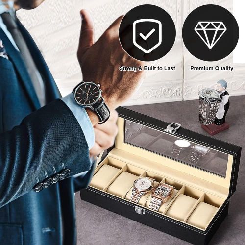 6 Slots Watch Storage Box, Rings, Bracelets, Display Box