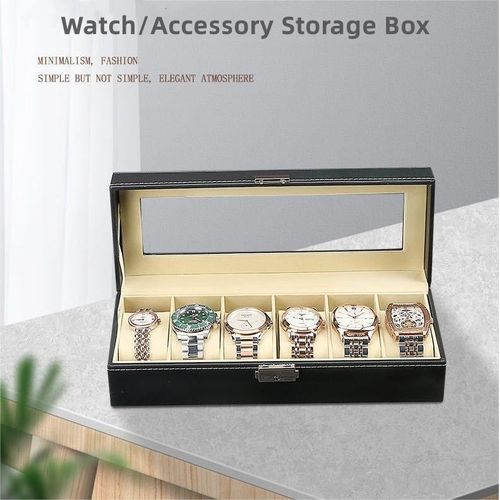 6 Slots Watch Storage Box, Rings, Bracelets, Display Box