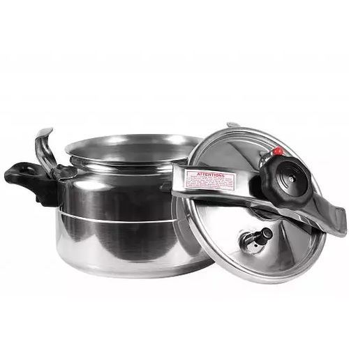 Aluminium Pressure Cooker,  5 liter - Silver
