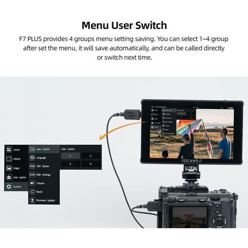 Feelworld F7 PLUS 7 Inch DSLR Camera Field Monitor Video