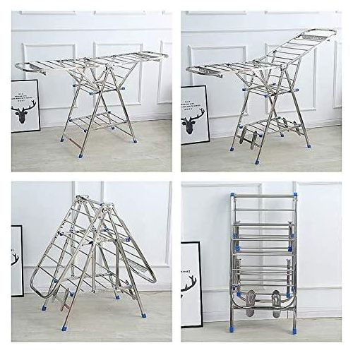 Deluxe Stainless Steel Clothes Drying Rack/Color May Vary-Multicolor