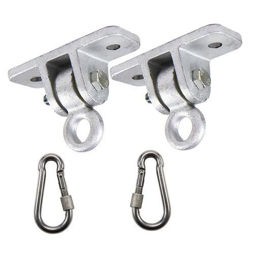 2 Pair Cast Steel Swing Hangers, Heavy Duty Swivel Hammock