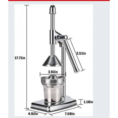 Manual Juicer Hand Press Professional Citrus Juicer Countertop Metal Orange Lemon Pomegranate Squeezer For Home Restaurant Use Colours And Designs Vary -Multicolours