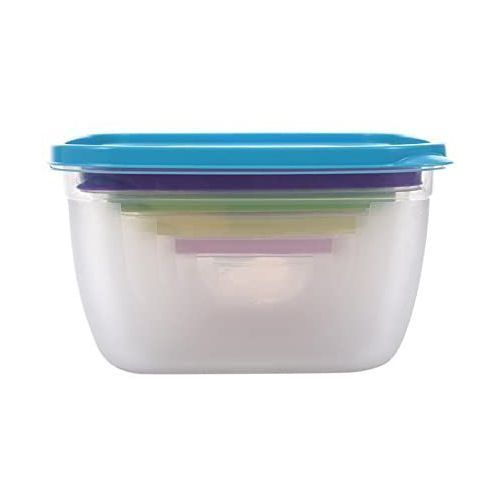 5Pcs Food Storage Set - Clear, Colour Of Lid May Vary
