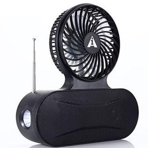 Solar Charging Flashlight Fan Radio Bluetooth Speaker-T