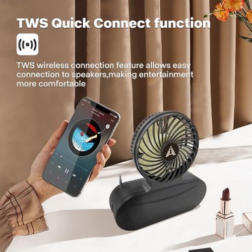 Solar Charging Flashlight Fan Radio Bluetooth Speaker-T