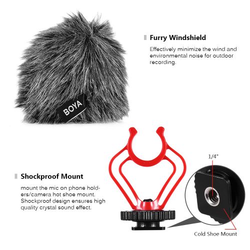 BOYA BY-MM1 Mini Cardioid Microphone Metal Electret