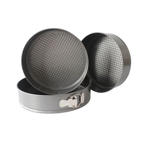 3 Pieces Non Stick Baking Pans With Circular Shapes-Black
