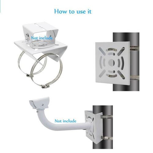 Owlcat Outside Cctv Camera Hoop Bracket Video Surveillance Pole Mounting Column Holder Stent Metal