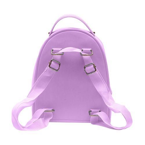 Girls Mini Backpack Jelly Charm Girls Backpack Waterproof Cartoon Purple