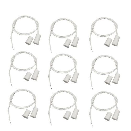 10pairs Mc-38 Wired Door Window Sensor Magnetic Switch For Home Alarm System When Sensor Together Normally Closed Nc