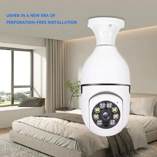 Bulb Surveillance Camera Night Vision Full Color Automatic Human Tracking Zoom Indoor Security Wifi Camera