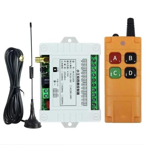 433mhz Industrial 220v Or 12v To 36vdc 4 Channel Motor Pump Machine Rf Wireless Remote Control Switch 20 To 2000m