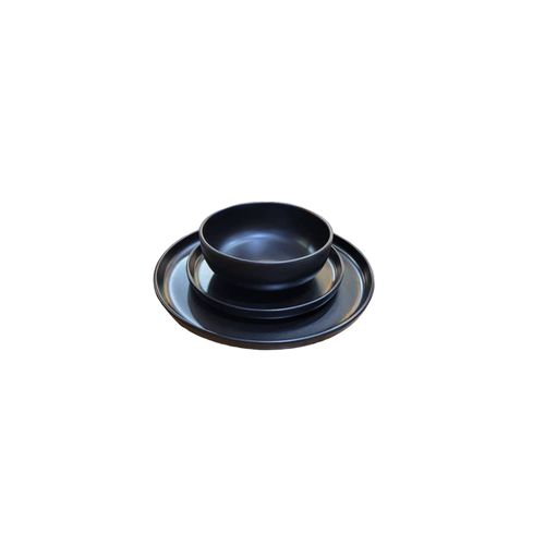 24pc Matte Black Dinner set-Black