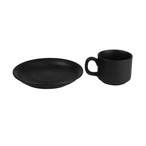 24pc Matte Black Dinner set-Black