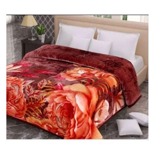 Double Layer Woolen Multi Coloured Printed Blanket