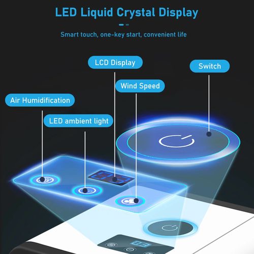 Portable LED Light/humidification Cooling Fan Mini Air Conditioner