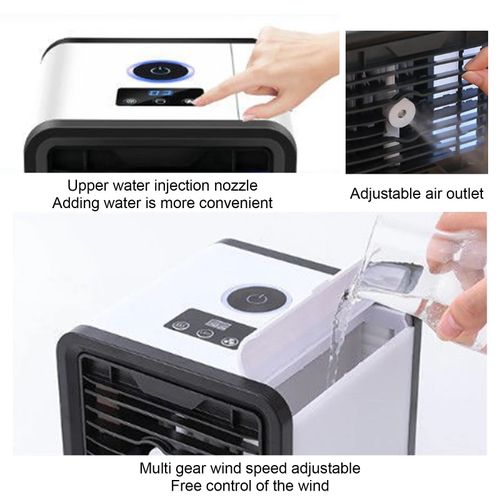 Portable LED Light/humidification Cooling Fan Mini Air Conditioner