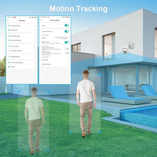 4k 8mp Smart Wifi Ptz Ip Camera 5x Digital Zoom Outdoor Color Night Vision Ai Auto Tracking Security Surveillance Video Camera