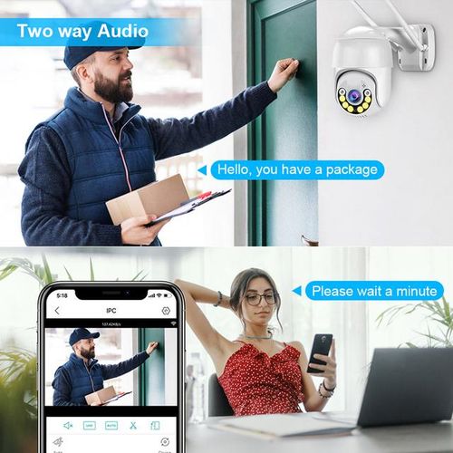 4k 8mp Smart Wifi Ptz Ip Camera 5x Digital Zoom Outdoor Color Night Vision Ai Auto Tracking Security Surveillance Video Camera