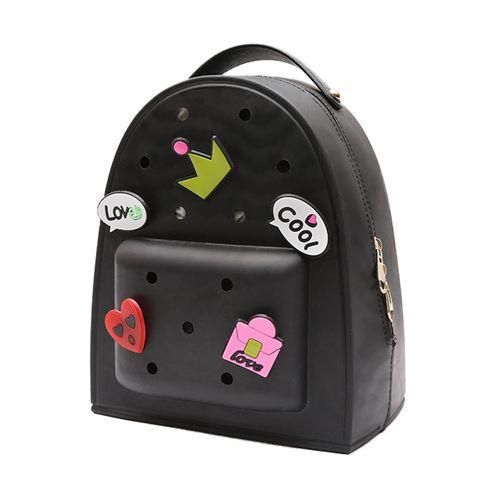 Girls Mini Backpack Jelly Charm Girls Backpack Waterproof Cartoon Black