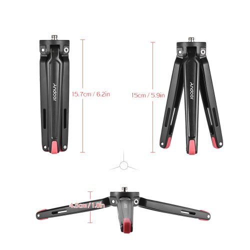 Andoer Mini Handheld Travel Desktop Tripod Camera Stand