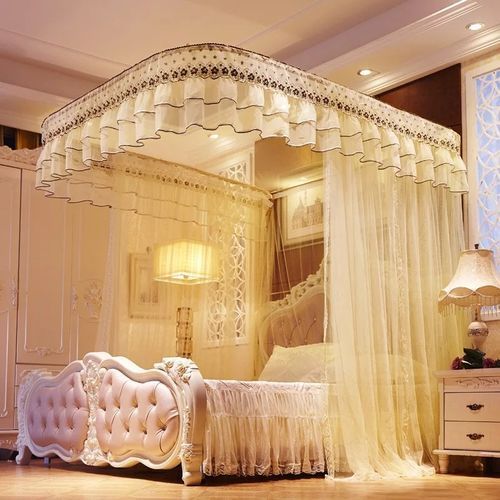 Railed Mosquito Net 2 Stand - Cream