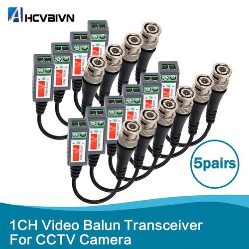 10pcs Cctv Video Balun Passive Transceivers 2000ft Distance Utp Balun Bnc Cable Cat5 Cctv Utp Video Balun