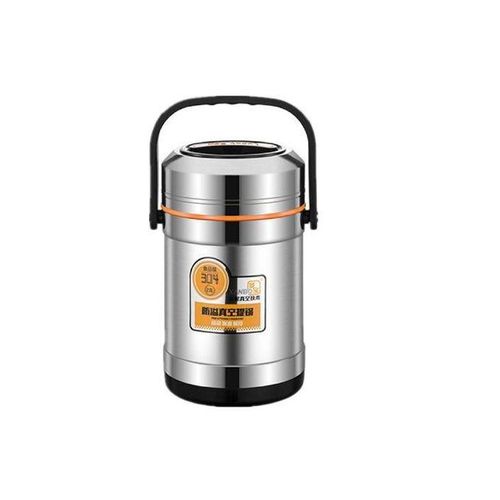 Steel Food Flask,Lunch Box 2.5 Litres Container - Silver