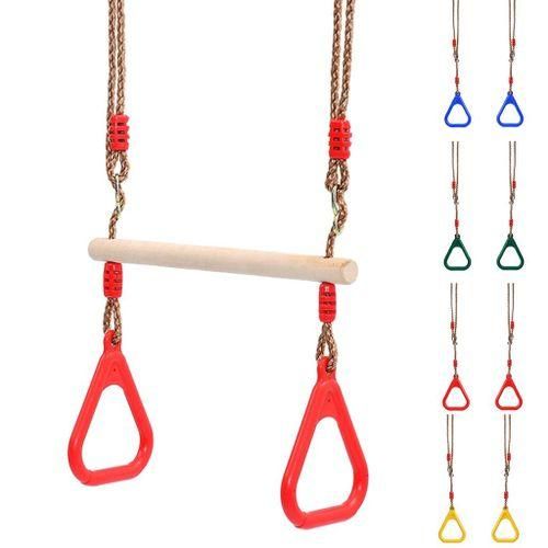 Playground  Swing  Triangular Rings Fun Yard Play Red