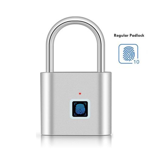 Biometric Electronic Lock Smart Home Fingerprint Locks Padlock With Usb Charging Waterproof Security Protection Cadeado
