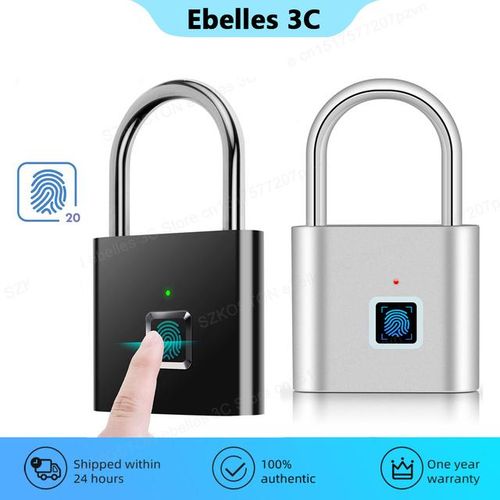 Biometric Electronic Lock Smart Home Fingerprint Locks Padlock With Usb Charging Waterproof Security Protection Cadeado
