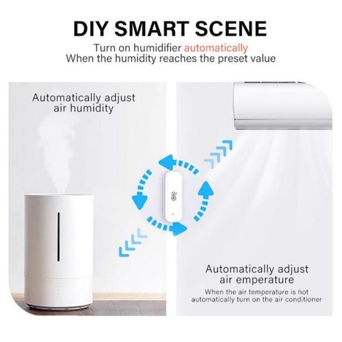 Corui Wifi Zigbee Tuya Smart Temperature Humidity Senser Alexa Google Home Voice Indoor Hygrometer For Smart Life