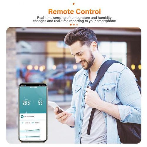 Corui Wifi Zigbee Tuya Smart Temperature Humidity Senser Alexa Google Home Voice Indoor Hygrometer For Smart Life