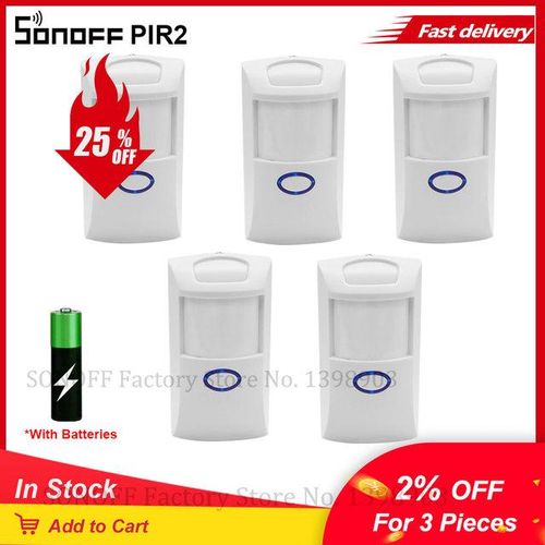 Pir2 Motion Sensor With Wireless Alarm Motion Sensor 433mh Rf Work With Sonoff Rf Bridger2