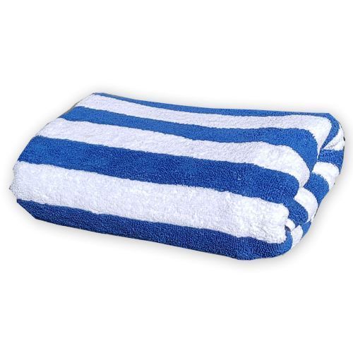 Cotton Striped Bath Towel - White, Purple, Blue