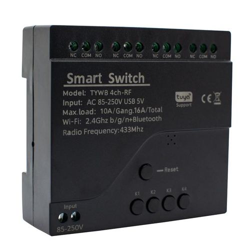 4 Channel Tuya Smart Wifi Switch Relay Module Usb 5v Ac 85v-250v 220v 110v With Rf433mhz App Remote Control For Home Automation