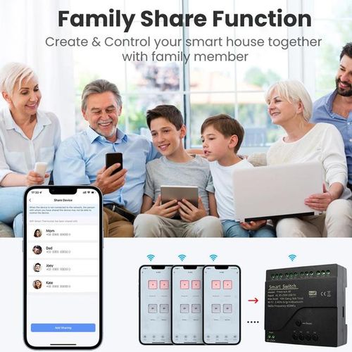 4 Channel Tuya Smart Wifi Switch Relay Module Usb 5v Ac 85v-250v 220v 110v With Rf433mhz App Remote Control For Home Automation