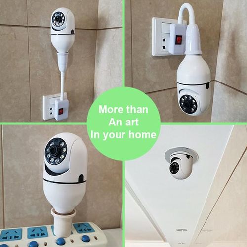 1080p Wifi E27 Bulb Surveillance Camera Night Vision Automatic Human Tracking Digital Video Smart Home Security