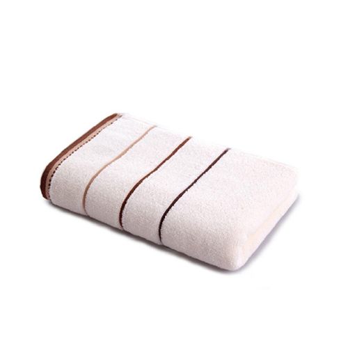 Lots 2 Premium Thicken Cotton Towels Fce Hand Bath +Beige