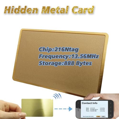13.56mhz Ntag216 Chip Blank Metal Pvc Hybrid Hidden Nfc Access Control Contactless Social Recognition Business