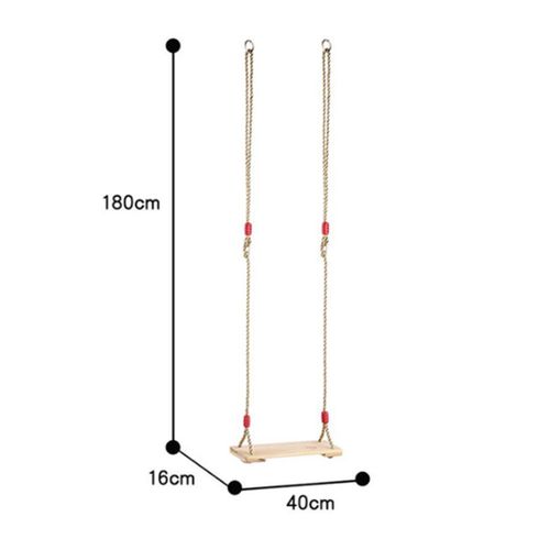 Hanging Swing Made Of Wood With 180 Cm Length Adjustable