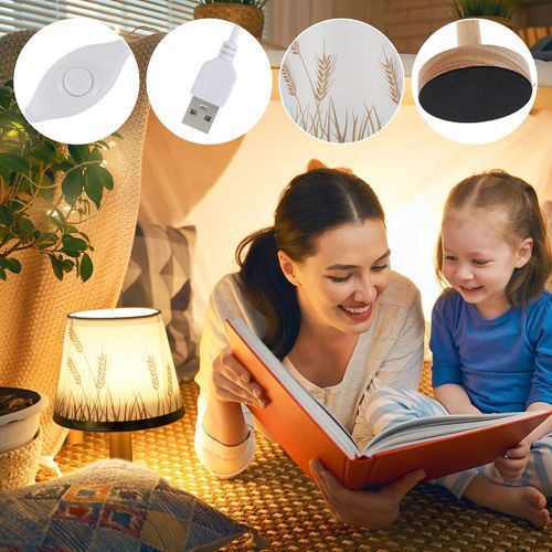 Decorative Nordic USB Table Lamp Bedroom Bedside Night Light - Northern Wheatear
