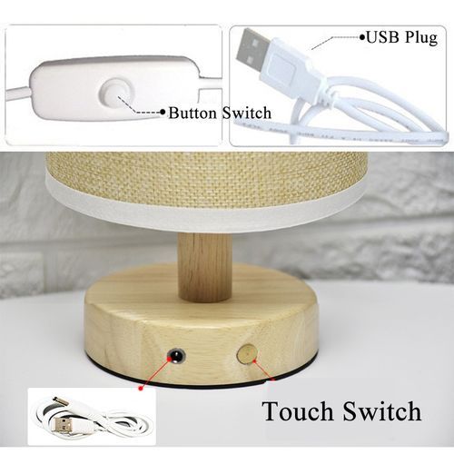 Decorative Nordic USB Table Lamp Bedroom Bedside Night Light - Northern Wheatear