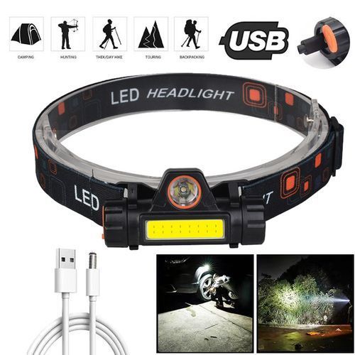 LED Headlamps Outdoor Flashlight Far Near Double Light-3