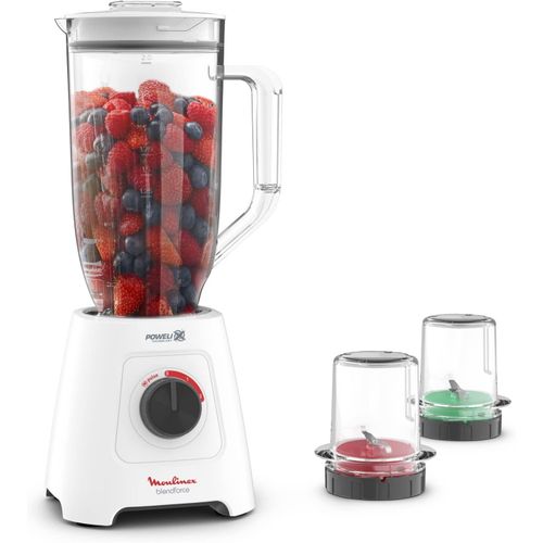 Moulinex 600W Blender with 2 Attachment 2.8L Jug LM458127- White(1 YR WRTY)